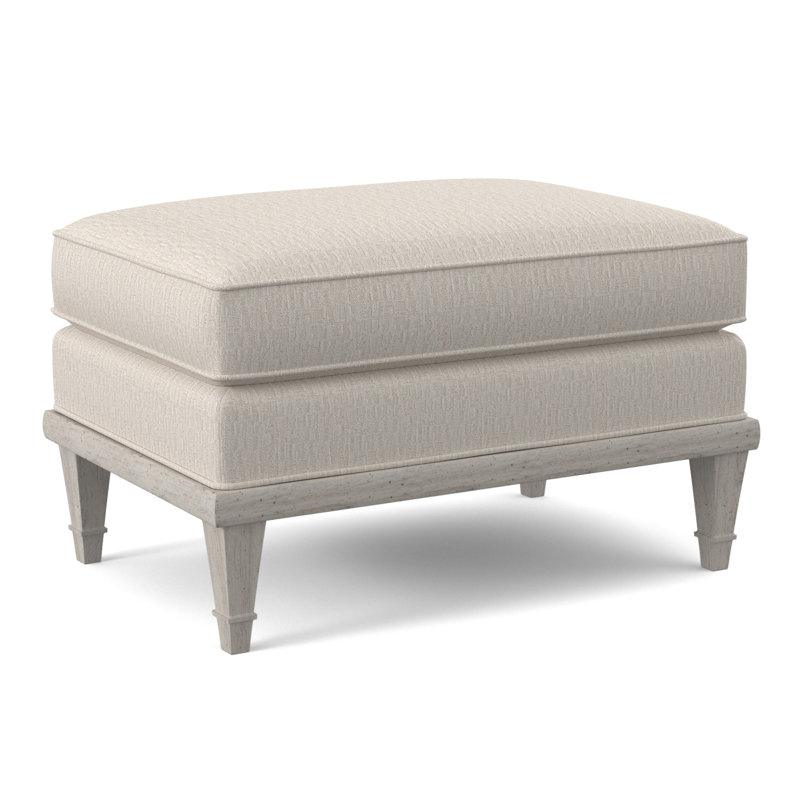 Dublin Ottoman, Elise Linen, Bisque