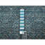 Tapis de couloir bleu en laine pure noué à la main 2 pi 7 po x 7 pi 7 po A14E9FF51BA24A5E9E10BCD4E97DE