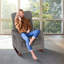 Chaise berçante moderne avec revêtement ergonomique gris avec poche-1792069341-1792069331