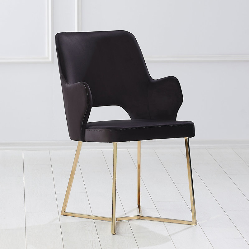 Fauteuil en tissu noir