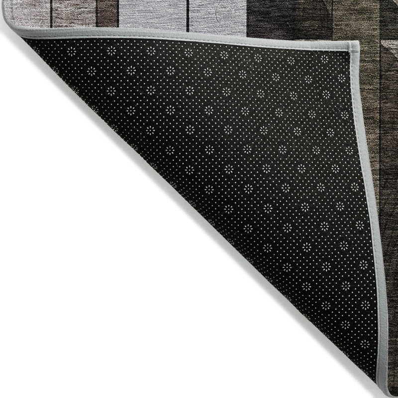 Ziva Brown Washable Indoor-Outdoor Rug - , 3' x 5'