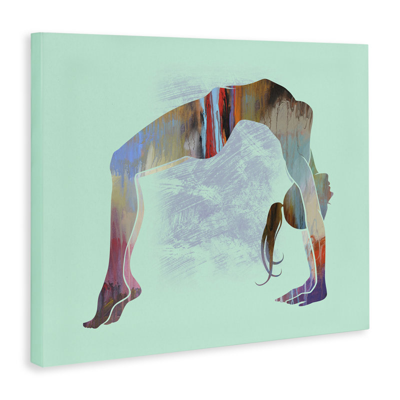 Art mural de yoga, pose de toile par Tim Parker, H 24 po x l 30 po