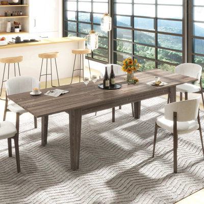 106.3 Inch Large Extendable Dining Table