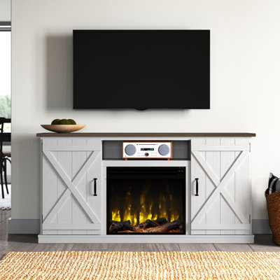 Lorraine TV Stand for TVs up to 70" with Electric Fireplace Included
