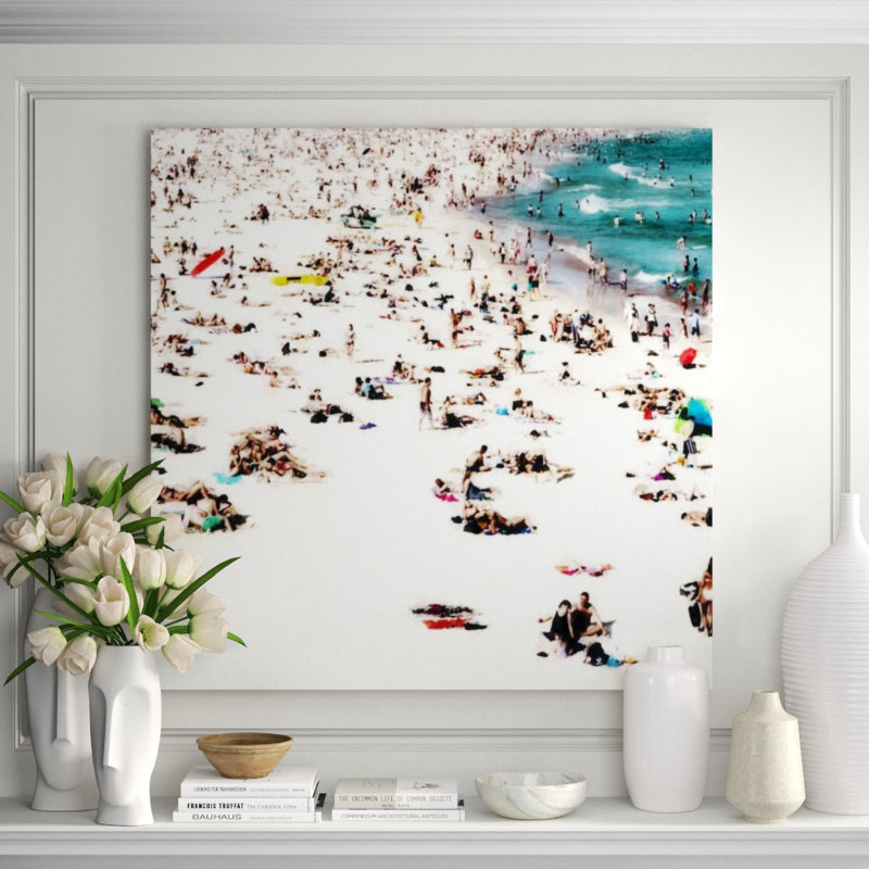 Summer Crowds Print by Mari Urasawa, 47" H x 47" W x 1.5" D, Glass Coat