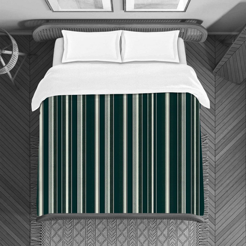 Polyester Striped Duvet Cover, Twin Duvet Cover
