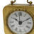 Roman Numeral Metal Mechanical Tabletop Clock in Gold