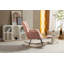 Chaise berçante en tissu Teddy-207878356