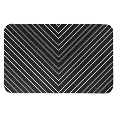 Tapis pour salle de bain chevron Bradyn