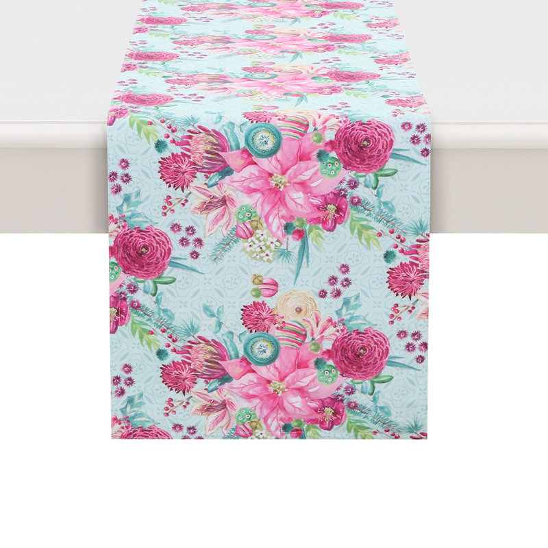 Boho Christmas Table Runner, 72" L x 13" W