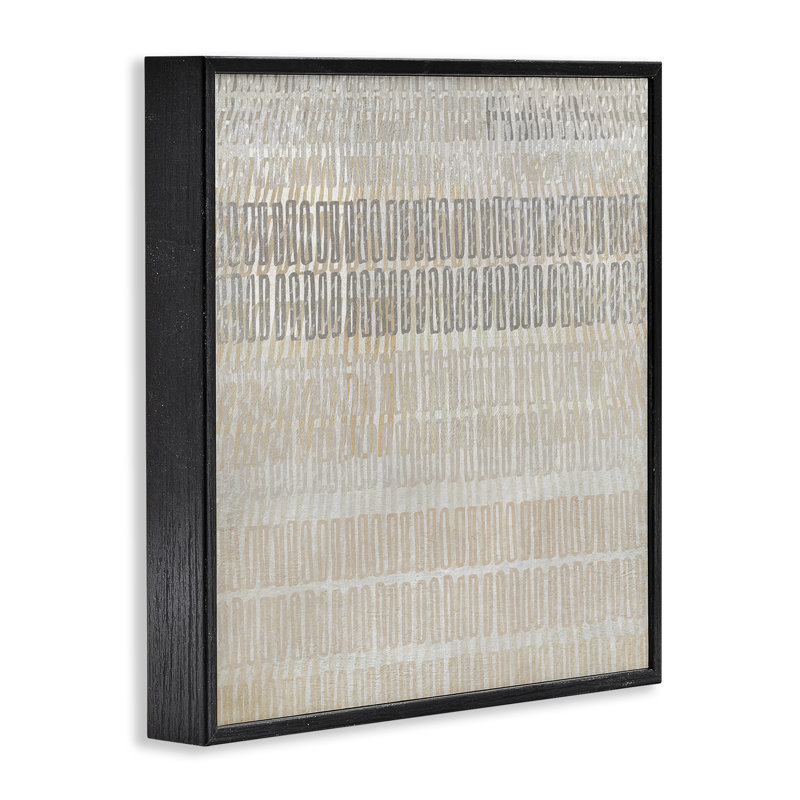 «Boho Layered Shapes Pattern», estampe numérique encadrée par Susan Jill, H 12 po x l 12 po, Giclée encadrée noir minuit