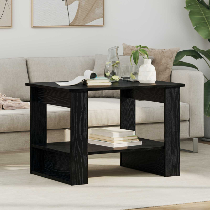 Coffee Table with Storage, 50cm. H x 72cm. L x 50cm. W, Black Oak