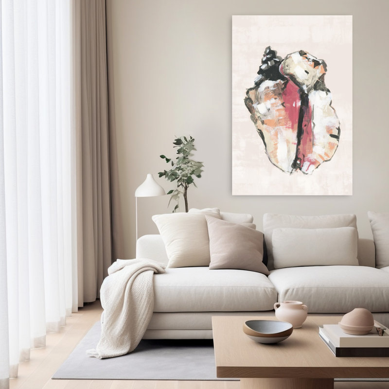 Art contemporain, art abstrait poisson côtier, H 60 po x l 40 po
