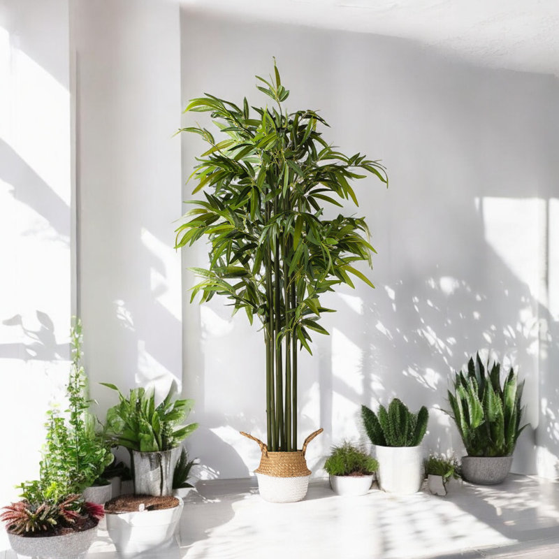 Artificial Bamboo Tree In Nursery Pot, 60" H x 28" W x 28" D