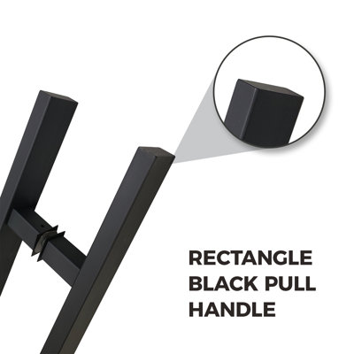 Élégante poignée de porte rectangulaire en forme de H pour la maison