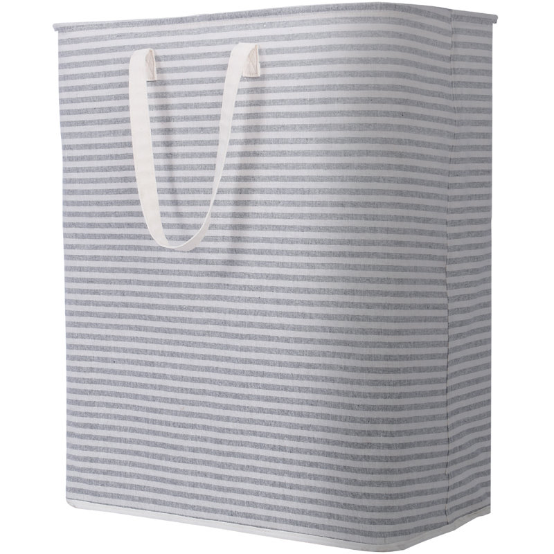 Panier à linge grand et pliable, panier à linge autoportant et imperméable avec poignées de transport faciles pour les vêtements dans la chambre à coucher, dortoir pour adultes, gris, 125 L