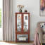 Vitrine lumineuse avec espace de rangement ouvert