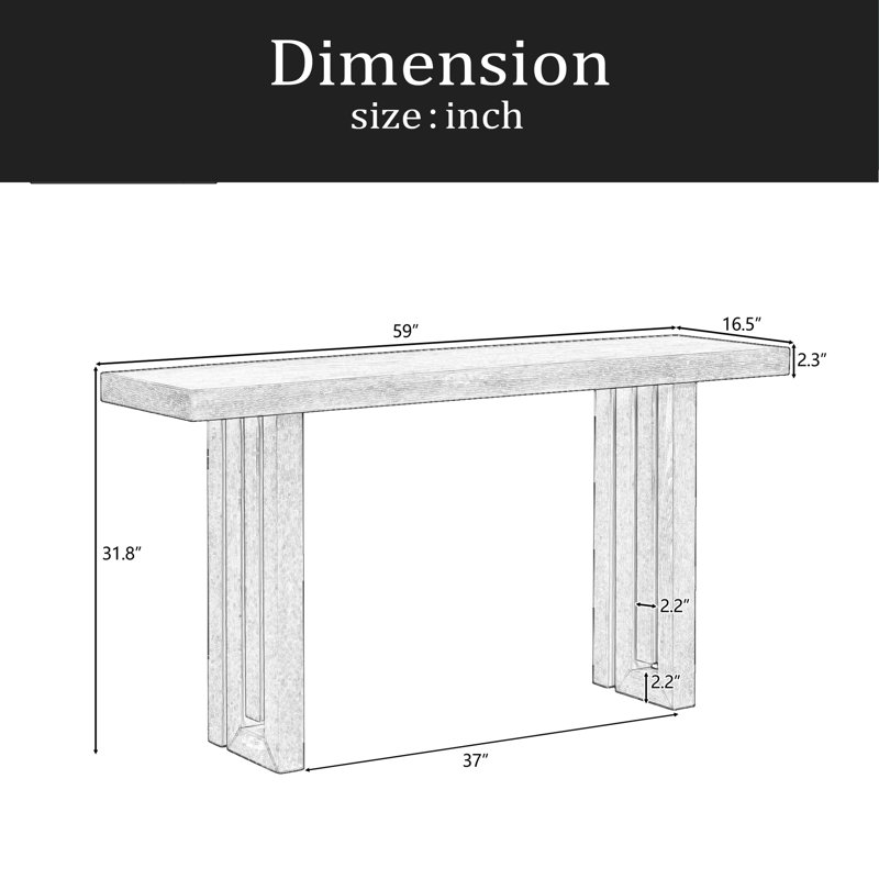 Console en placage de chêne de conception unique avec des formes latérales distinctives, convenant à un vestibule, un couloir, un salon, un vestibule, un couloir