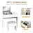 Makeup Desk With Drawer, Vanity Table Set With Flip-Up Mirror And Cushioned Stool, White