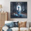 «Blue Yogini Meditation Spiritual Elegance» sur impression sur toile-1872891826-1872891837