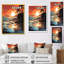 Coucher de soleil sur la côte au paradis II - art mural minimaliste côtier-992847383-992847376