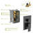 Dual Shower Head - 12 Inch Wall Mounted Square Shower System With Rough-In Valve,Matte Black-124897310