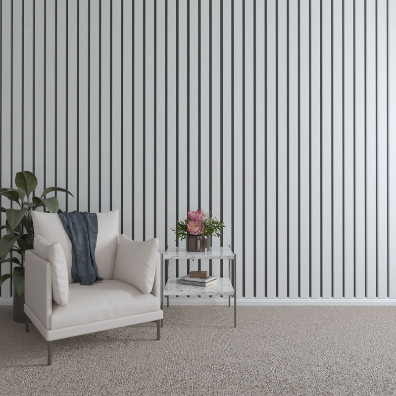 47"H x 1"T PVC Adjustable Slat Wall Panel Kit w/ 3"W Slats, Unfinished (contains 15 Slats), 47" H x 59" W x 1" D