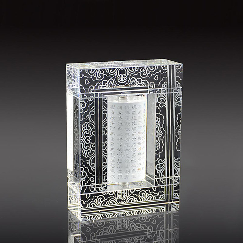 LIULI Crystal Art Crystal Prayer Wheel Sculpture