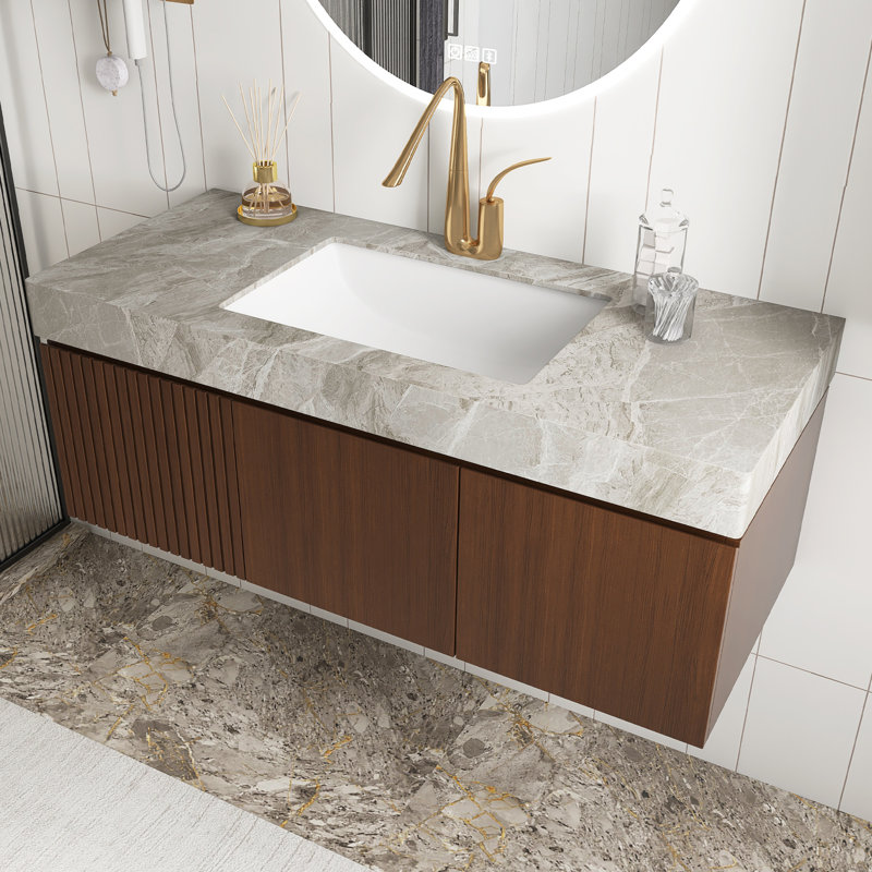 Meuble-lavabo mural simple 48 po avec comptoir
