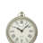 Roman Numeral Mechanical Tabletop Clock in Silver