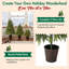 Ensemble de 3 sapins de Noël pré-illuminés de 60 cm, 90 cm et 120 cm avec lumières chaudes, pot robuste et branches retombantes pour une décoration de Noël à plusieurs niveaux