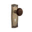 Prairie Plate with Decorative Keyhole and Brown Porcelain Door Knob-116911324-116911338