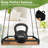 Plant Hanger Indoor, 16" Wooden Hanging Plant Holder With Metal Frame Large Hanging Planter With 27.6" Long Chain