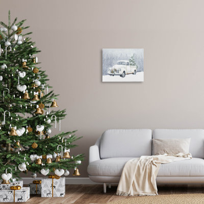 " Seasonal Niveous Snow Truck Scene " by Sara Baker Painting Print