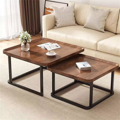 Set Of 2 Coffee Table Nesting Accent Tables