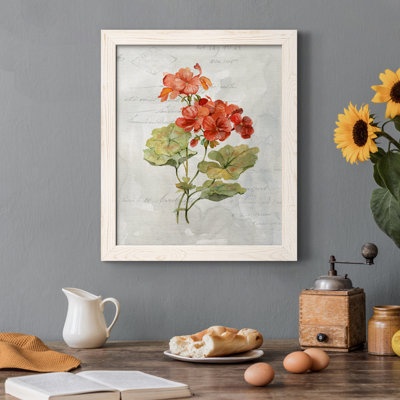 Lin géranium - peinture sur toile encadrée