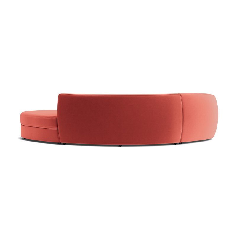 Giselle 3-Piece Left Arm Sectional, Performance Velvet - Sienna