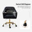 Chaise de travail en velours Adan-851993444