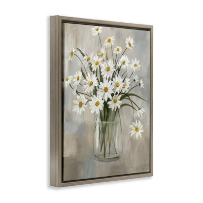 "Daisy Bloom Bouquet Pots Flowers", art mural sur toile par Nan