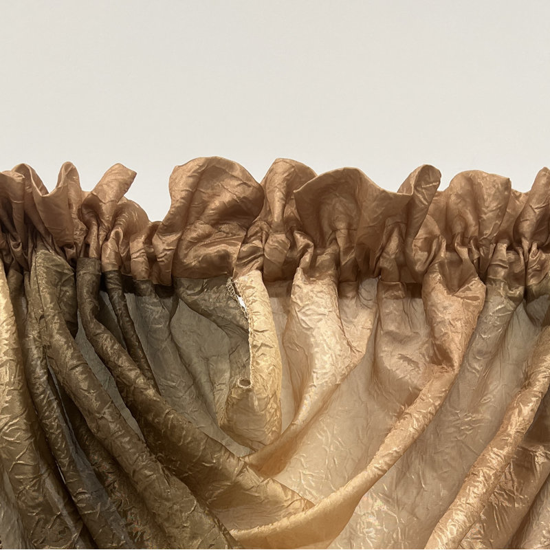 Velia Ombre Balloon 46'' W Window Valance, Earth