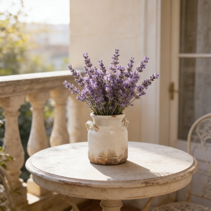 Rustic Farmhouse Vase Ceramic Distressed Decorative Flower Vase For Home Decor, Boho Shelf And Table Centerpiece For Living Room Bedroom Kitchen Office Decor