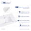  Évier de meuble-lavabo simple en porcelaine vitrifiée l 30 po x P 18,25 po Tucson (lavabo seulement, sans meuble-lavabo)-98301683