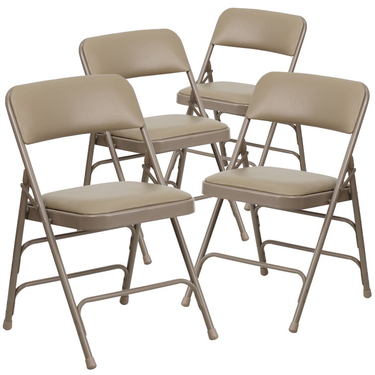 Oliverson Curved Triple Braced & Double Hinged Metal Folding Chair