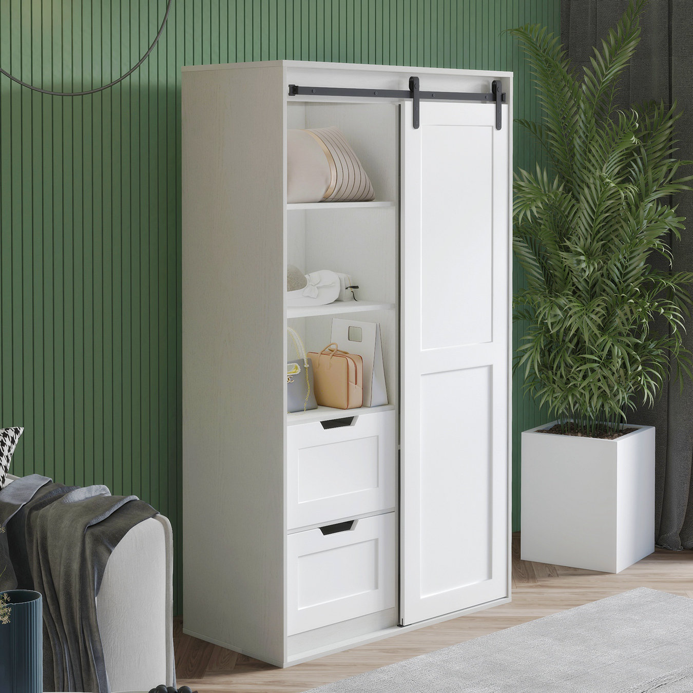 Gracie Oaks Charmian Livingroom Storage Freestanding Bathroom