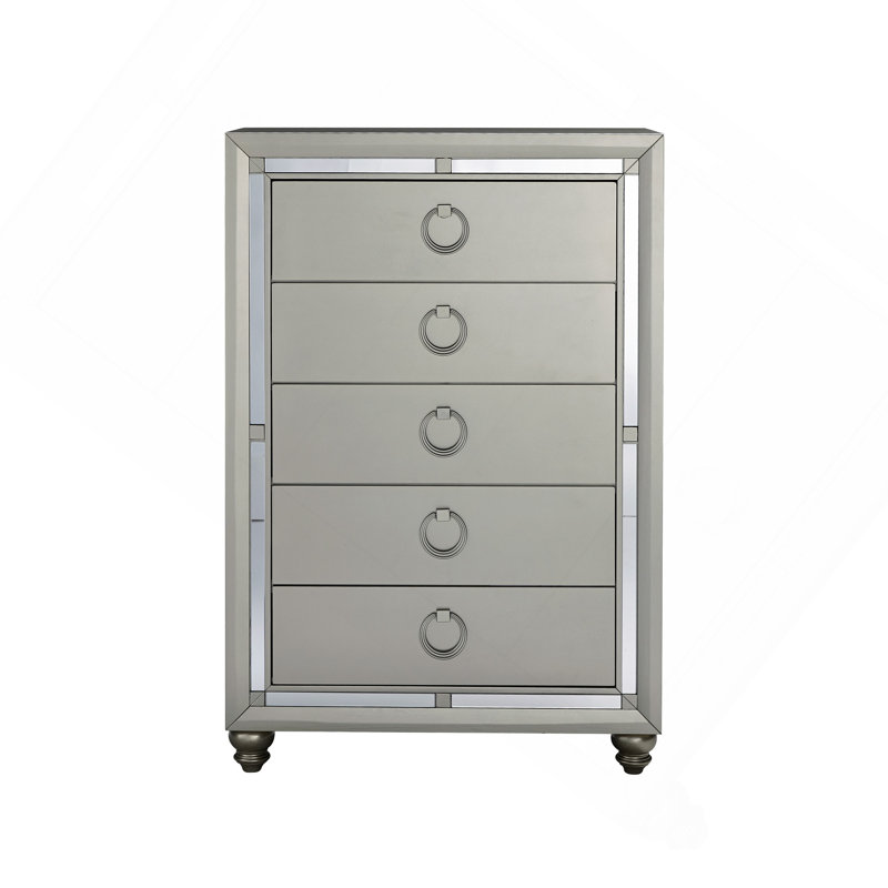 Commode argentée CHLOE GEMSTONE