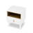 Nordic Design Wooden Bedside Table - Charming And Functional For Home Compact With Drawer Shelf In White Colour