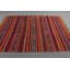 Tapis turc rayé tissé à la main Vibrant