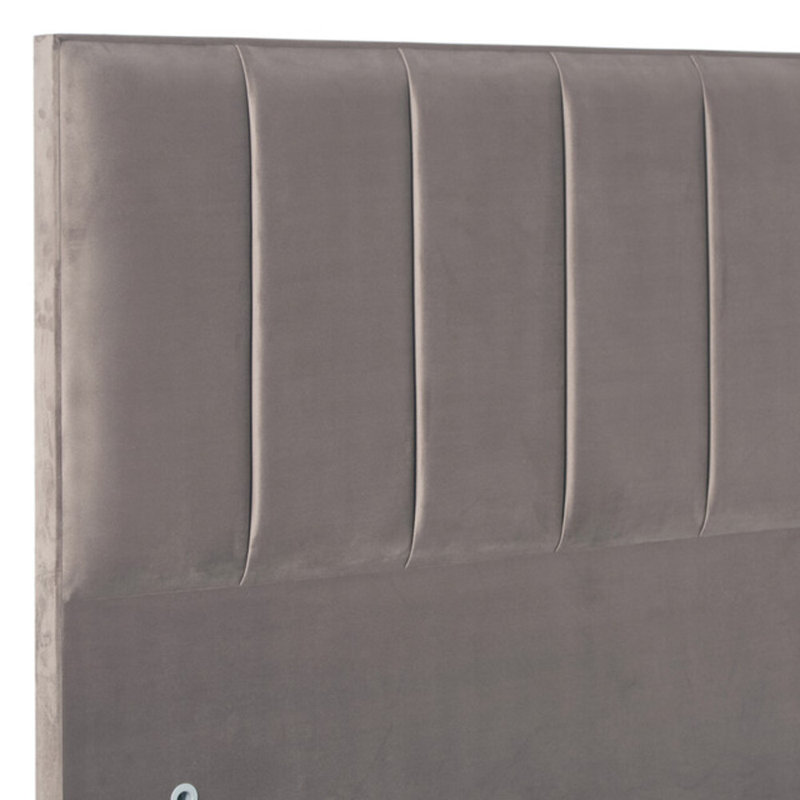 Wirksworth Upholstered Headboard, Small Double (4'), Velvet, Plush Mole