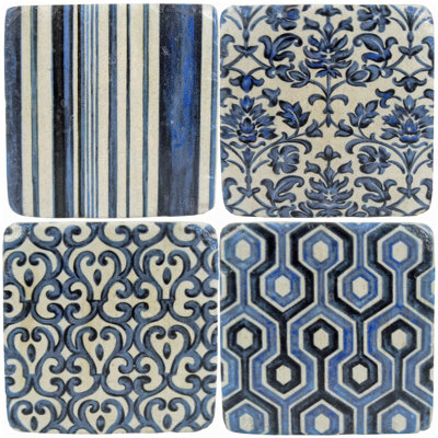 Patterned 4 Piece Coasters