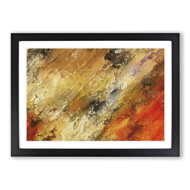 Memories of the Same in Abstract - Picture Frame Painting Print, Black Framed, 36cm H x 48cm W x 2cm D